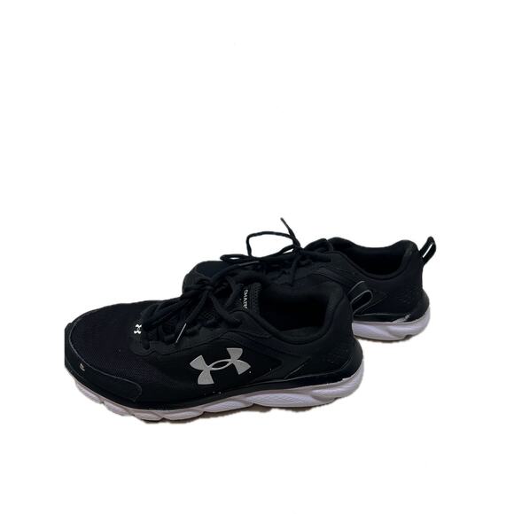 Under Armour Charged Assert 9 4E Wide Black White Mens 8 - Picture 2 of 7